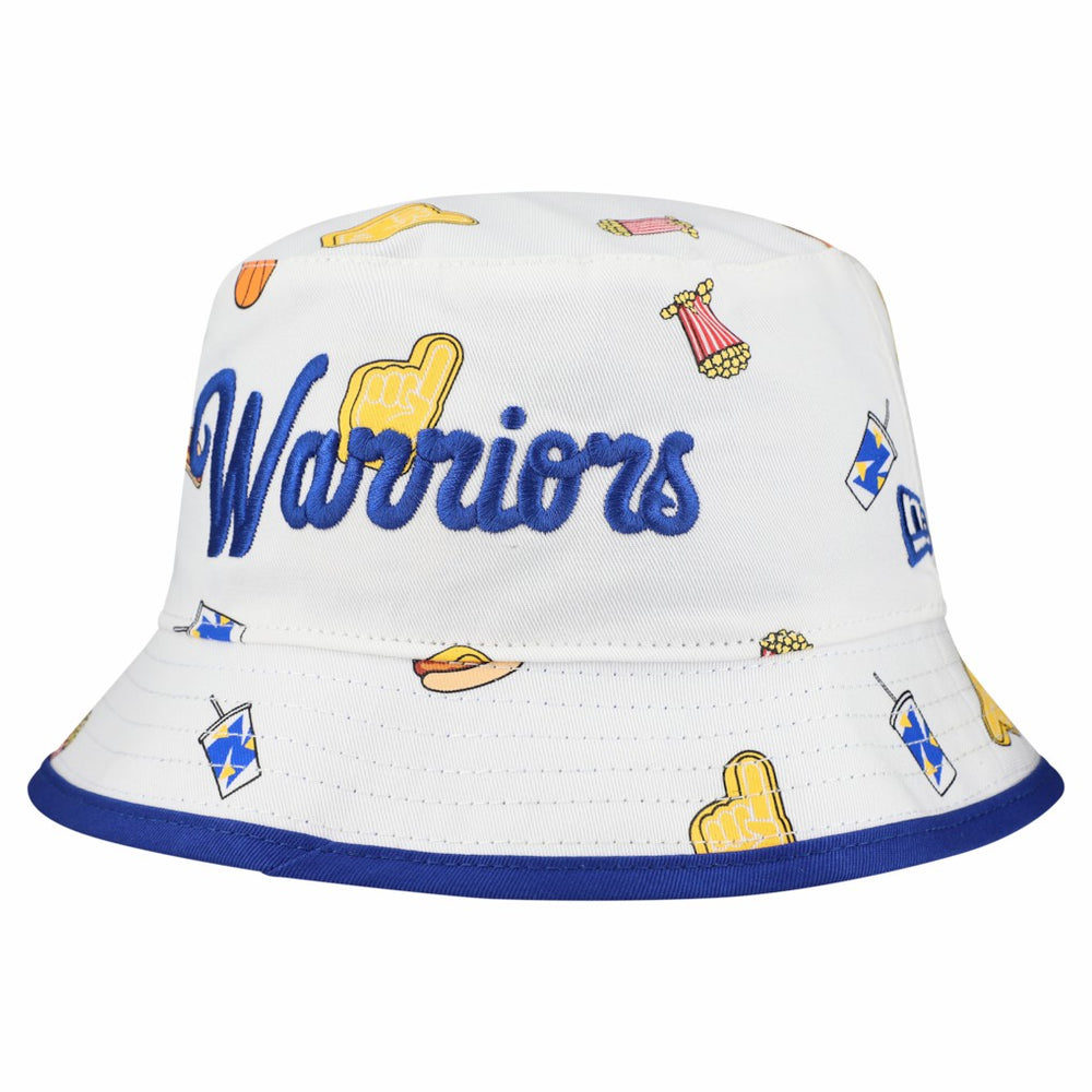 Golden State Warriors Team Cheer Reversible Bucket Hat White - NBA