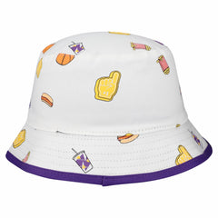 Los Angeles Lakers Team Cheer Reversible Bucket Hat White - NBA