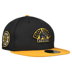 Boston Bruins New Era Mesh Crown Two-Tone 59FIFTY Fitted Hat - Black/Gold - NHL
