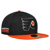 Philadelphia Flyers New Era Mesh Crown Two-Tone 59FIFTY Fitted Hat - Black/Orange - NHL