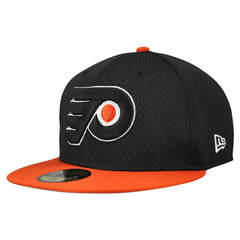 Philadelphia Flyers New Era Mesh Crown Two-Tone 59FIFTY Fitted Hat - Black/Orange - NHL