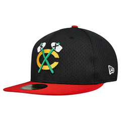 Chicago Blackhawks New Era Mesh Crown Two-Tone 59FIFTY Fitted Hat - Black/Red - NHL