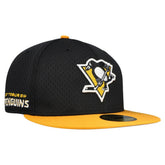Pittsburgh Penguins New Era Mesh Crown Two-Tone 59FIFTY Fitted Hat - Black/Gold - NHL