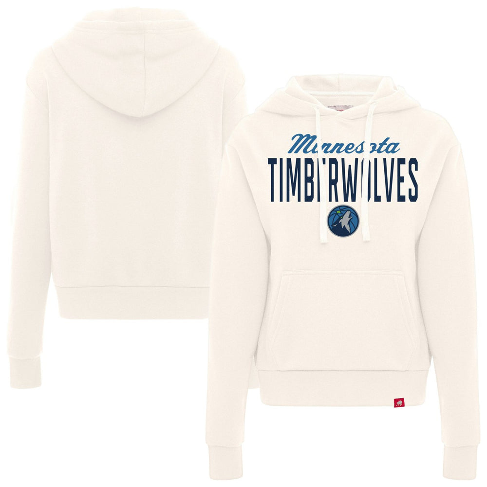 Minnesota Timberwolves Sportiqe Women's Ava Boxy Tri-Blend Pullover Hoodie Cream - NBA