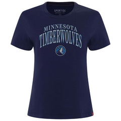 Minnesota Timberwolves Sportiqe Women's Arcadia Boxy T-Shirt Navy - NBA