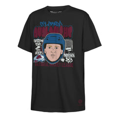Nathan MacKinnon Colorado Avalanche Mitchell & Ness Youth Caricature T-Shirt - Black - NHL