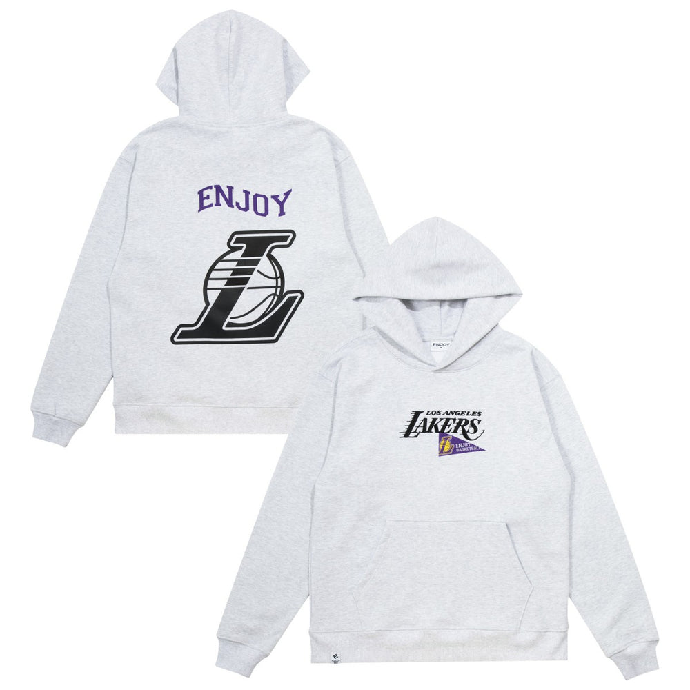 Enjoy Basketball x Los Angeles Lakers Unisex Hoop Enthusiast Capsule Collection Pullover Hoodie - Heather Gray - NBA