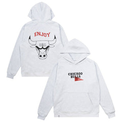 Enjoy Basketball x Chicago Bulls Unisex Hoop Enthusiast Capsule Collection Pullover Hoodie - Heather Gray - NBA