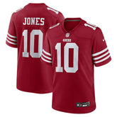 Mac Jones San Francisco 49ers Team Game Jersey Scarlet | Nike for Sale