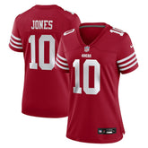 Mac Jones San Francisco 49ers Women's Team Game Jersey Scarlet | Nike for Sale