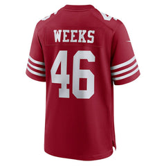 Jon Weeks San Francisco 49ers Team Game Jersey Scarlet | Nike for Sale