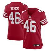 Jon Weeks San Francisco 49ers Women's Team Game Jersey Scarlet | Nike for Sale