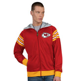 Kansas City Chiefs Pro Player Helmet Full-Zip Hooded Track Jacket Red/Gold | NFL
