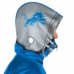Detroit Lions Pro Player Helmet Full-Zip Hooded Track Jacket Blue/Silver | NFL
