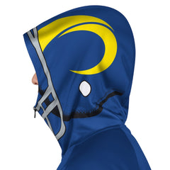 Los Angeles Rams Pro Player Helmet Full-Zip Hooded Track Jacket Royal/Gold | NFL