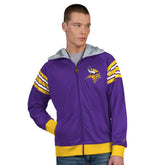 Minnesota Vikings Pro Player Helmet Full-Zip Hooded Track Jacket Purple/Gold | NFL