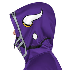 Minnesota Vikings Pro Player Helmet Full-Zip Hooded Track Jacket Purple/Gold | NFL
