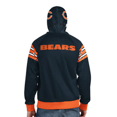Chicago Bears Pro Player Helmet Full-Zip Hooded Track Jacket Navy/Orange | NFL