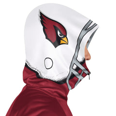 Arizona Cardinals Pro Player Helmet Full-Zip Hooded Track Jacket Cardinal/White | NFL