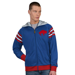 Buffalo Bills Pro Player Retro Helmet Full-Zip Hooded Track Jacket Royal/Red | NFL