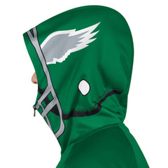 Philadelphia Eagles Pro Player Retro Helmet Full-Zip Hooded Track Jacket Kelly Green/Black | NFL