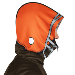 Cleveland Browns Pro Player Retro Helmet Full-Zip Hooded Track Jacket Brown/Orange | NFL