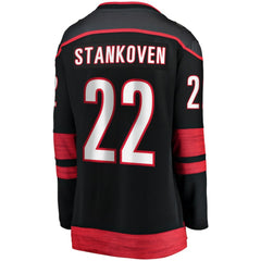 Logan Stankoven Carolina Hurricanes Fanatics Women's Home Breakaway Player Jersey - Black - NHL