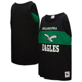 Philadelphia Eagles Retro Colorblock Tank Top Black | Mitchell & Ness