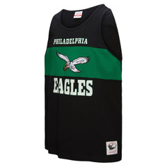 Philadelphia Eagles Retro Colorblock Tank Top Black | Mitchell & Ness