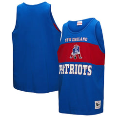 New England Patriots Retro Colorblock Tank Top Royal | Mitchell & Ness