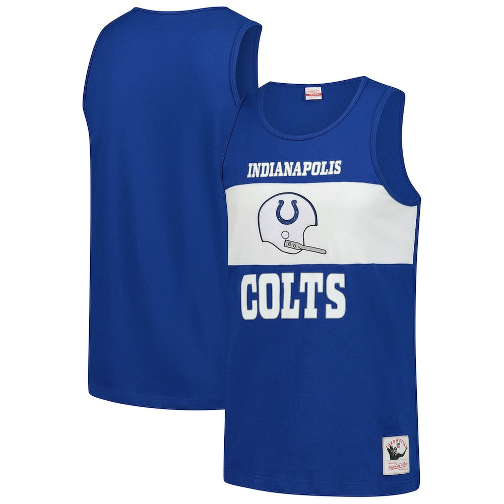 Indianapolis Colts Retro Colorblock Tank Top Royal | Mitchell & Ness