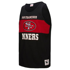 San Francisco 49ers Retro Colorblock Tank Top Black | Mitchell & Ness