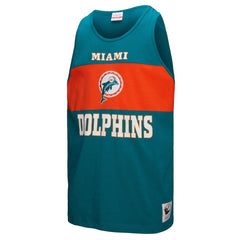 Miami Dolphins Retro Colorblock Tank Top Aqua | Mitchell & Ness
