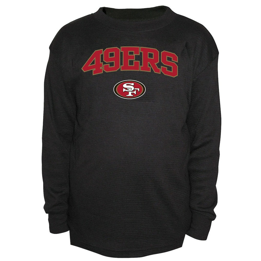 San Francisco 49ers Big & Tall Thermal Long Sleeve Crew Neck T-Shirt Black | Fanatics