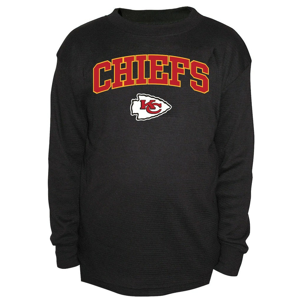 Kansas City Chiefs Big & Tall Thermal Long Sleeve Crew Neck T-Shirt Black | Fanatics