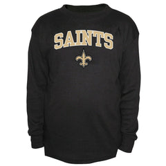 New Orleans Saints Big & Tall Thermal Long Sleeve Crew Neck T-Shirt Black | Fanatics