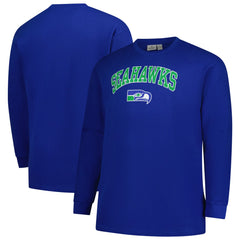 Seattle Seahawks Big & Tall Throwback Thermal Long Sleeve T-Shirt Royal | Fanatics