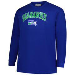 Seattle Seahawks Big & Tall Throwback Thermal Long Sleeve T-Shirt Royal | Fanatics