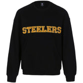 Pittsburgh Steelers Cuce Women's Chenille Jeweled Sweatshirt Black | NFL