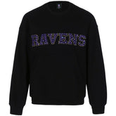 Baltimore Ravens Cuce Women's Chenille Jeweled Sweatshirt Black | NFL