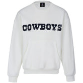 Dallas Cowboys Cuce Women's Chenille Jeweled Sweatshirt White | NFL