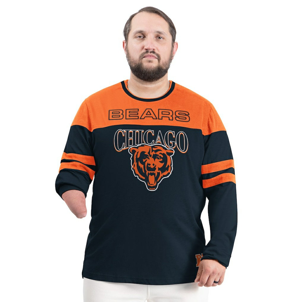 Chicago Bears G-III Sports by Carl Banks Adaptive Outlast Long Sleeve T-Shirt Navy/Orange | NFL