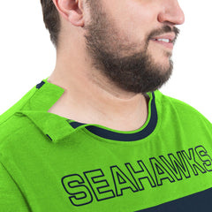 Seattle Seahawks G-III Sports by Carl Banks Adaptive Outlast Long Sleeve T-Shirt College Navy/Neon Green | NFL