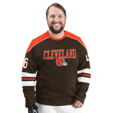Cleveland Browns G-III Sports by Carl Banks Adaptive Lord Stanley Crewneck Sweatshirt Brown | NFL
