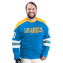 Los Angeles Chargers G-III Sports by Carl Banks Adaptive Lord Stanley Crewneck Sweatshirt Powder Blue | NFL
