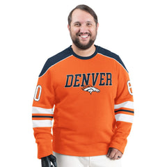 Denver Broncos G-III Sports by Carl Banks Adaptive Lord Stanley Crewneck Sweatshirt Orange | NFL