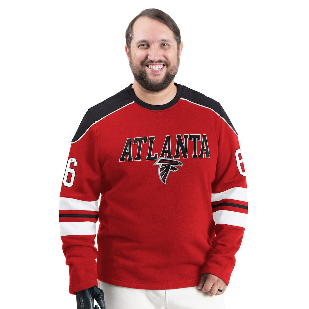 Atlanta Falcons G-III Sports by Carl Banks Adaptive Lord Stanley Crewneck Sweatshirt Red | NFL