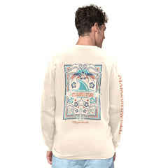 Las Vegas Raiders Margaritaville Five O'Clock Henley Long Sleeve T-Shirt Cream | NFL