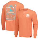 Cleveland Browns Margaritaville Five O'Clock Henley Long Sleeve T-Shirt Coral | NFL