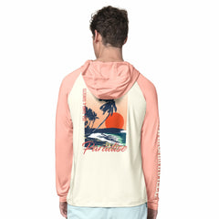 Tampa Bay Buccaneers Margaritaville Sand, Sea, Sunsets Long-Sleeve Rashguard Hoodie Pullover -Cream/Amber | NFL